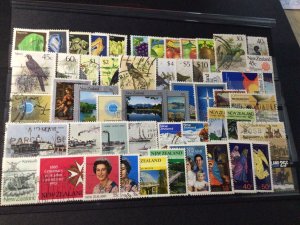 New Zealand vintage stamps on large stock card Ref 57862