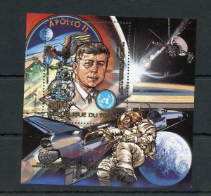 CHAD   JOHN F. KENNEDY APOLLO 11  MOON LANDING SSET OF TWO S/S MINT NEVER HINGED