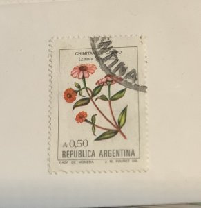 Argentina 1985  Scott 1523 used  - 50c,,  Flowers,  Zinnia