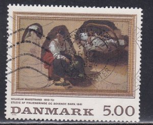 Denmark # 1018, Painting by Marstrand, Used, 1/3 Cat.