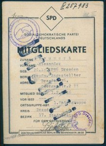 Germany 1946 Sozialdemokratische Partei SPD ID Revenue Stamps Socialists D 95716