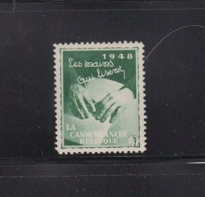 Belgian Charity Stamp - White Cane Society 1948- Help the Blind - MH