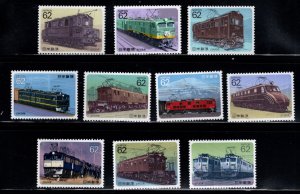 Japan  Scott 2002-2011 MNH** Electric Train Locomotive set