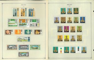 Brunei 1906-1992 MNH, LH & U in Mounts on Scott International Pages