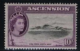 Ascension #62-74 (SG 57-69) Cat£140, 1956 QEII, 1/2p-10sh, complete set, lig...