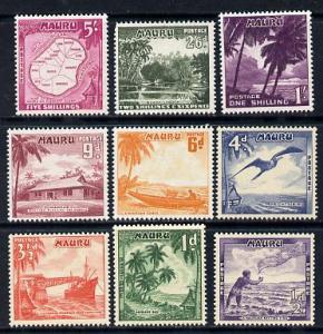 Nauru 1954 Pictorial definitive set complete - 9 values u...