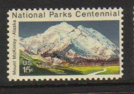 #1454 MNH  15c Mt. McKinley, Alaska 1972 Issue