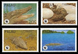 Palau WWF Estuarine Crocodile 4v 1994 MNH SC#323 a-d SG#673-676 MI#690-693