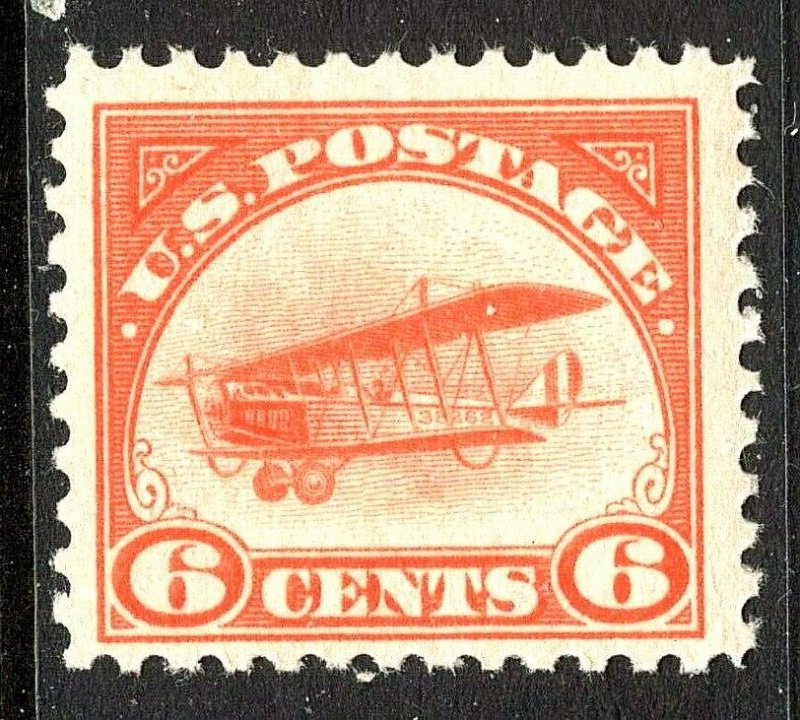 [ST]   US #C1 ~1st Airmail Stamp ~ 1918 'Jenny' Mail Transport Plane ~ MNH OG