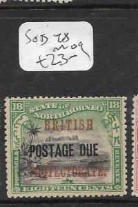 NORTH BORNEO (P2603B)  POSTAGE DUE  BP 18C MOUNTAIN SG D48  MOG