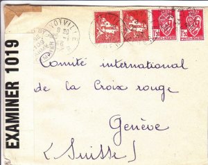 1943, Guyotville, Algeria to Geneva, Switzerland, Censored, See Remark (C3478)