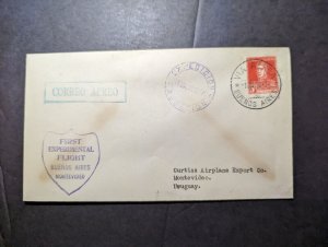 1928 Argentina Airmail Dolittle Test Flight Cover to Montevideo Uruguay