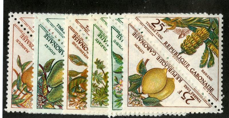 GABON J35a-J45a MNH SCV $8.10 BIN $5.00 FRUIT