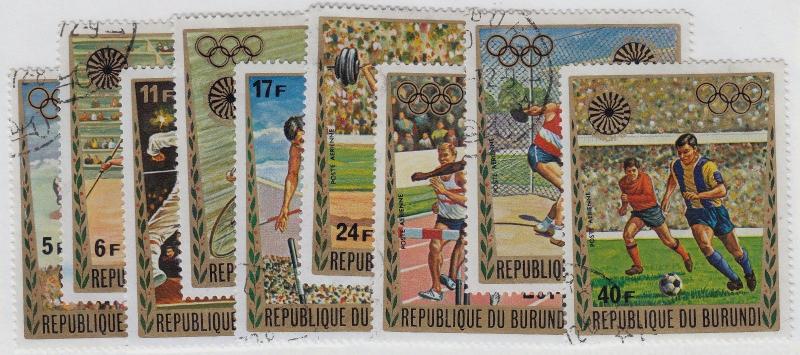 BURUNDI CTO Scott # 399-403, C158-C161 Olympics (9 Stamps)