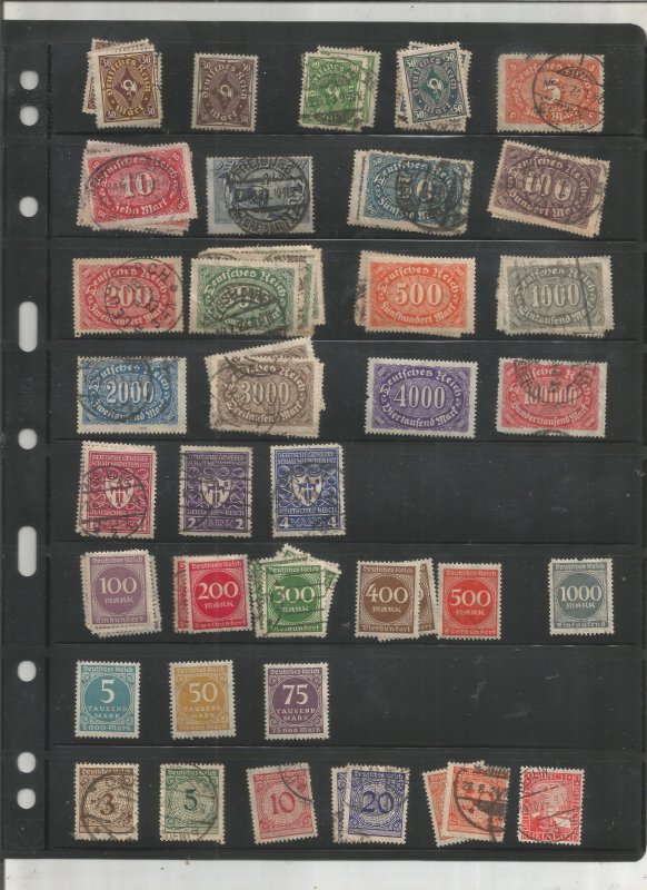 GERMANY COLLECTION ON STOCK SHEETS, BOTH MINT AN USED