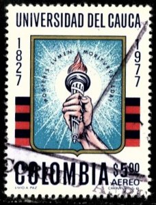 COLOMBIA #C654, USED AIRMAIL  - 1977 - COLOMBIA178