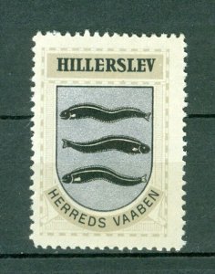 Denmark. 1940/42 Poster Stamp.MNG Coats Of Arms: District: Hillersted. Fish,Eel.