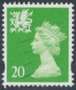 Wales   Machin 20  SG W79 1 band  SC# WMMH70   Used  see details & scans