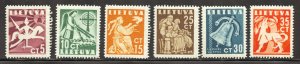 Lithuania Scott 317-22 MNHOG - 1940 Culture Issue - SCV $4.50