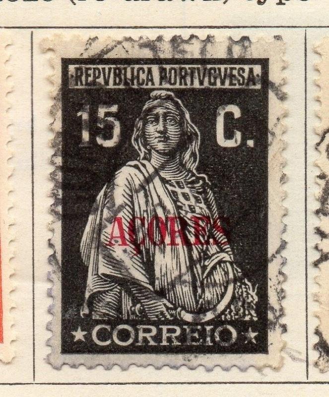 Azores 1929-30 Early Issue Fine Used 15c. Optd 109402