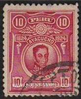 Peru SG#444 Used - 1924 10c.  - Wars and Battles, Simon