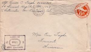 United States A.P.O.'s 6c Monoplane Air Envelope 1945 U.S. Army Postal Servic...