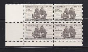 United States 2040 Plate Block Set MNH Sailing Ship (B)