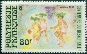 French Polynesia 1991 Sc#563,SG613 80f Basketball Players MLH