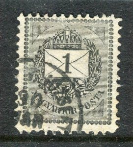 HUNGARY; 1888 early classic Numeral issue fine used Shade of 1k. value P11.5