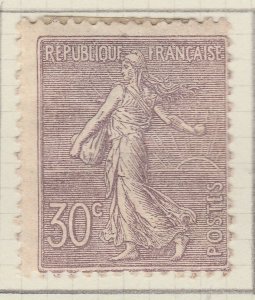 France Type Sower 1903 30c Lilac MH* Stamp Y&T 133 A23P48F14021-