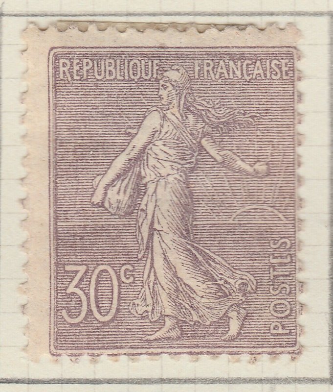 France Type Sower 1903 30c Lilac MH* Stamp Y&T 133 A23P48F14021-