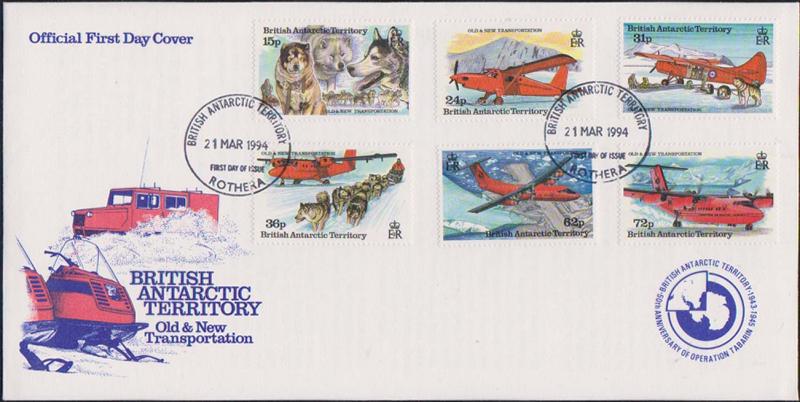 British Antarctic Territory Scott 218-223 Unaddressed.