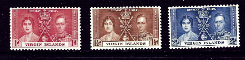 Virgin Is 73 75 MH 1937 KGVI Coronation