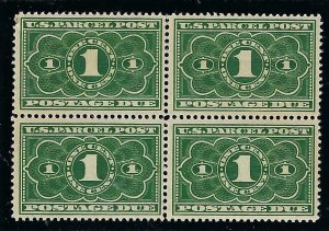 US Scott #JQ1 Block of Four NH VF with small perf separation