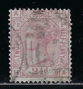Great Britain Scott # 66, used, plate # 2/HA