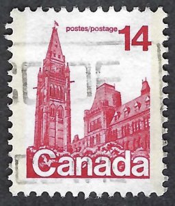 Canada #715 14¢ Parliament Building (1978). Used.