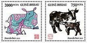 Guinea-Bissau - 2020 Chinese Year of the Ox - 2 Stamp Set - GB200515a