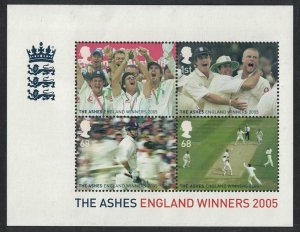 Great Britain England's Ashes Cricket Victory MS 2005 MNH SG#MS2573