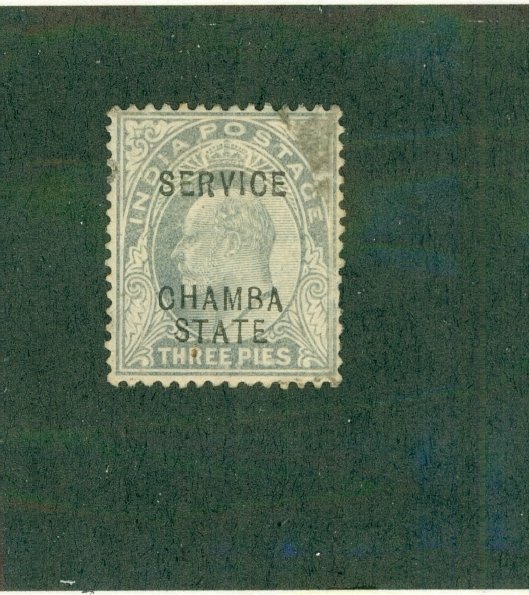 CHAMBA -INDIAN STATE O15 USED BIN $0.50