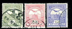 Hungary, Scott #71-73, Used