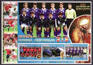 Somalia, 2002 Cinderella issue. Spain`s Soccer Team. W. C. Soccer. ^