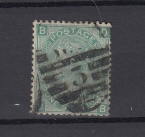 GB QV 1867 1/- Green Spray SG117 Fine Used BP9710