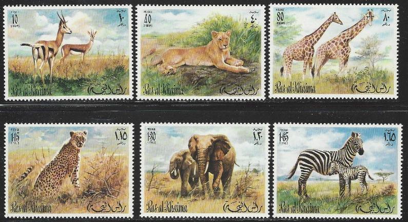 Ras al-Khaima Mi621-626 MNH Wild Animals of Africa Set of 6