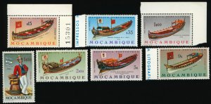 MOZAMBIQUE Sc 457-63 MNH -1964 - Portuguese Maritimes, 18-19th Cents.- COMPLETE