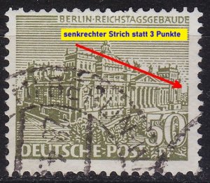 GERMANY BERLIN [1949] MiNr 0053 IV ( O/used ) [02] Architektur Plattenfehler