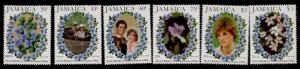 Jamaica 532-8 MNH Princess Diana 21st Birthday, Flowers