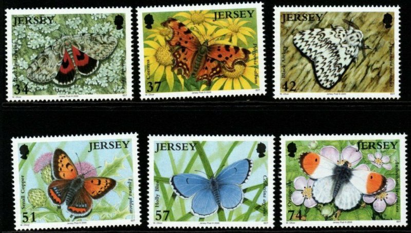 JERSEY SG1279/84 2006 BUTTERFLIES MNH