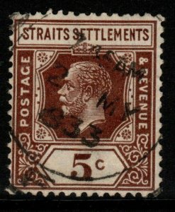 MALAYA STRAITS SETTLEMENTS SG226 1932 5c BROWN DIE II USED