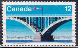 Canada 737 Peace Bridge, 50th Anniversary 12¢ 1977