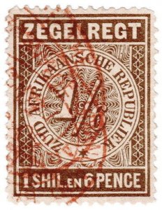 (I.B) Transvaal Revenue : Duty Stamp 1/6d